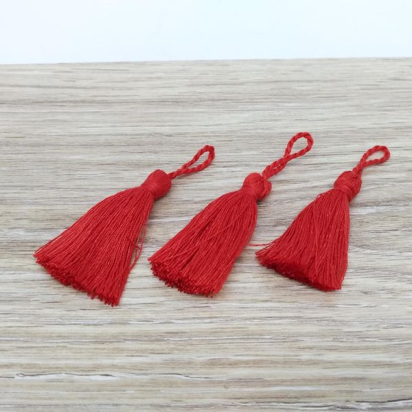 Tassel Poliéster 5,3 cm - Vermelho (pcte com 3 uni... - BOUTIQUEDASRENDAS